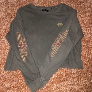 Thrills limited long sleeve crop tee